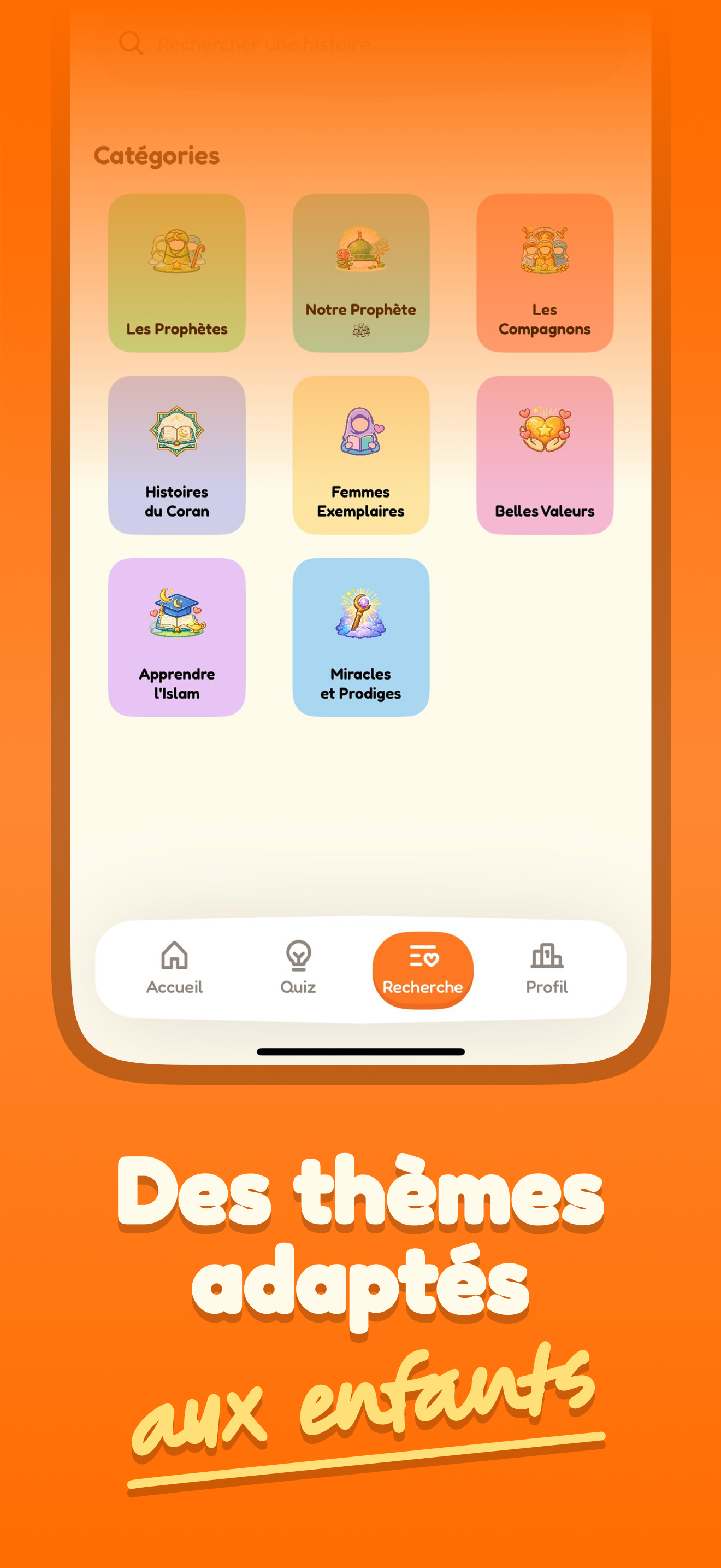 Des thèmes adaptés aux enfants